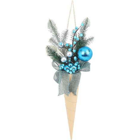 Ausführung 1: LED-Wandleuchte in Form einer Eistüte (17,7 cm x 45,7 cm), Tür- oder Kamindekoration, Weihnachtsbeleuchtung (1/2)