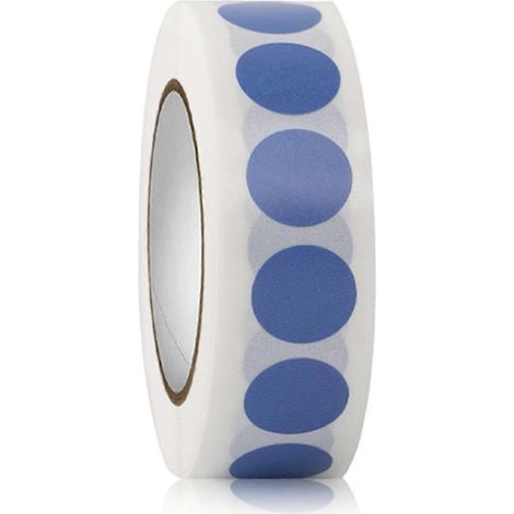 1000 pastilles rondes colorées de 13 mm, autocollantes, pour enseignants, élèves et employés de bureau. Couleur : bleu. (1/4)