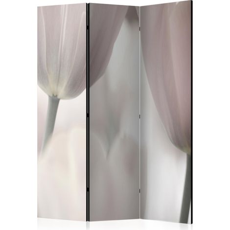 Paravent 3 Volets "Tulips Fine Art Black & White" 135x172cm (1/2)