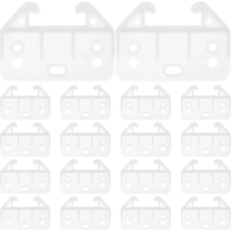 Lot de 100 glissières tiroir rechange, fixation inférieure, en blanc (1/5)