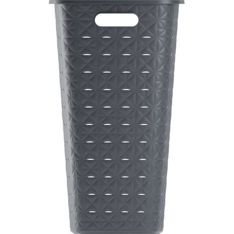 Panier à linge - CURVER - Softex - 56 L - 70 % recyclé - 59 x 43 x 34 cm - Gris (1/2)