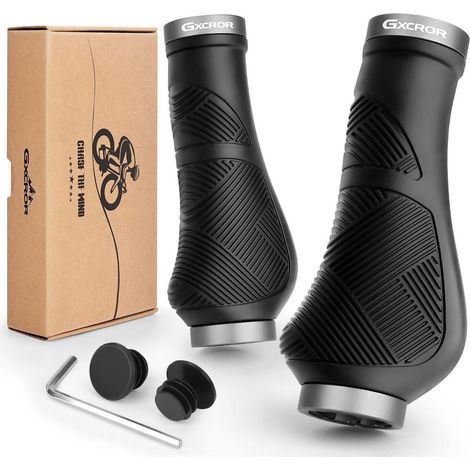Ergonomische Fahrradgriffe mit Doppelklemmung, rutschfest, 22.2mm Lenker, MTB, E-Bike (1/5)