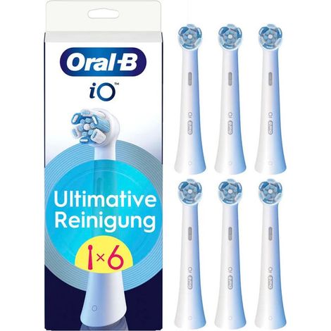 Oral-B 16262927 iO Ultimative Reinigung Testine di Ricambio 6 Pezzi compatibili con spazzolini Oral-B iO colore Bianco
