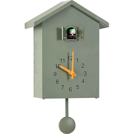 Horloge coucou style chalet, design minimaliste moderne pour décoration murale (1/5)