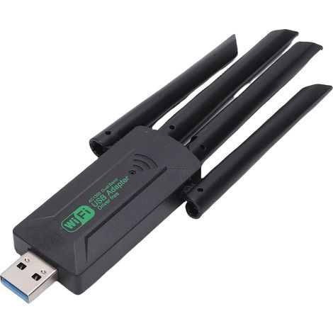 Adaptateur Wi-Fi USB double bande 2,4 GHz/5 GHz Gigabit avec disque dur interne pour PC de bureau et antenne intégrée. (1/5)