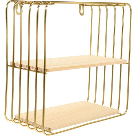 Étagère de Rangement Murale pour Salle de Bain Organisateur Perçage Double Design Élégant Installation Stable Économisez de Espace de Bain (1/5)