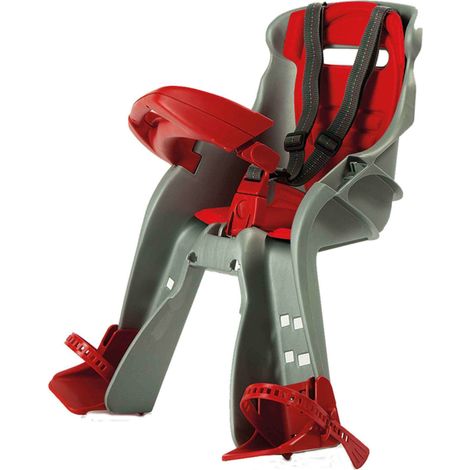 Okbaby Orion Seggiolino Bici Anteriore Rosso Argento (1/4)