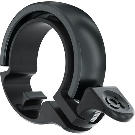Timbre para bicicleta - Estilo de lujo original, con clip para cable incorporado, timbre para bicicleta para adultos/jóvenes (negro) (1/2)