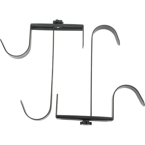 Lot de 2 supports de poteau de piscine réglables en métal et fer, crochets pour poteaux de piscine et clôtures de piscine.