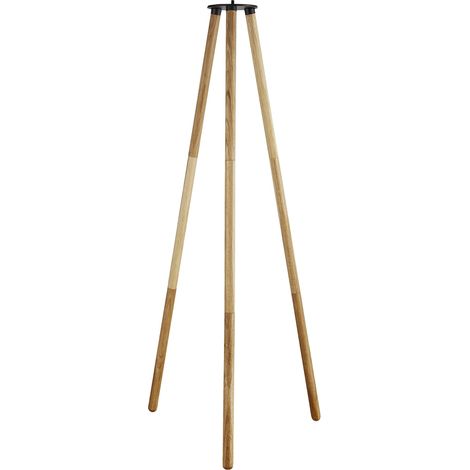 Nordlux – Pied de lampe KETTLE TO-GO Tripod 110 en bois naturel – Hauteur 103.3 cm – Lampe portative pour intérieur et extérieur – Abat-jour Ø22/Ø36 (1/8)