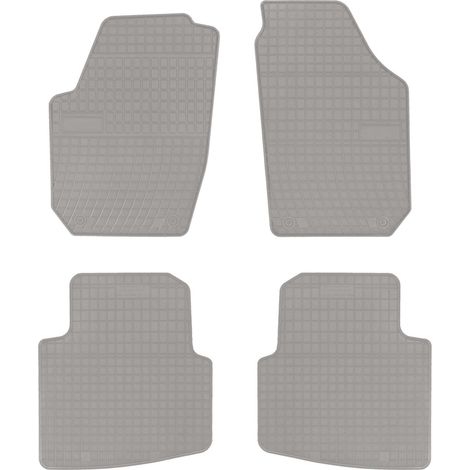 Alfombrillas de goma para coche: Skoda Roomster kombivan (2006-2015) - color gris a juego (1/5)