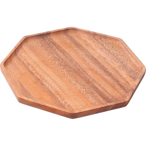 Achteckiges chinesisches Hängetablett zum Servieren von Tee, Desserts, Snacks und Obst, 25 x 25 x 2 cm (1/5)