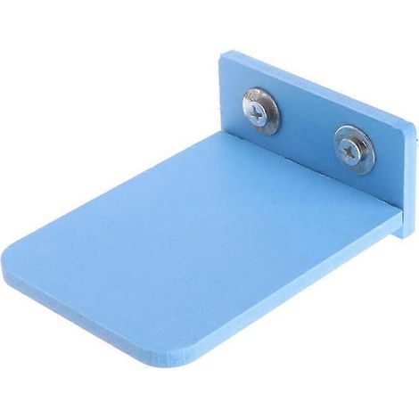 Plateforme rectangulaire en bois pour hamster, écureuil ou lapin - Bleu clair (1/4)