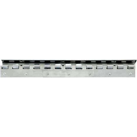 Crochet sur rail pour lanière translucide PVC