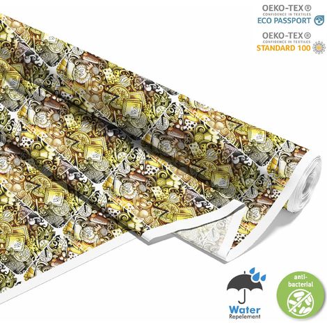 TISSUS DÉCORATIFS D'EXTÉRIEUR OXFORD - Motif Pizza et Ingrédients I DX597 (1/5)