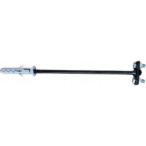 Blitzschutz-Wandhalterung für Fangklemmen und Kabel Fi 12 L -200 mm schwarz (1/3)