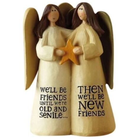 BUNTHAUS Figurine ange - 1 pièce, cœur d'ange amitié sœurs meilleures amies décoration maison - Multicolore
