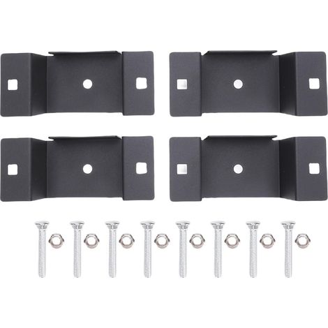 Support de poche pour piquet de remorque, Rail en acier au carbone haute résistance pour piquets de 2x4 pouces, 4 pièces (1/5)