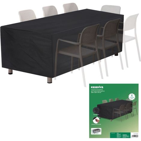 Copertura Proteggi Tavolo da Giardino con Corda Regolabile 160 x 110 x 70 cm