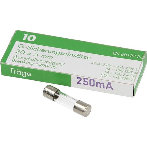 Fusible à action retardée 250mA 250 V