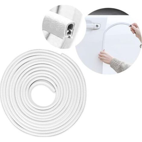 (White, 5 meters) Rubber seals for automobiles, aluminum door edge protectors, general automobile exterior accessories (1/5)