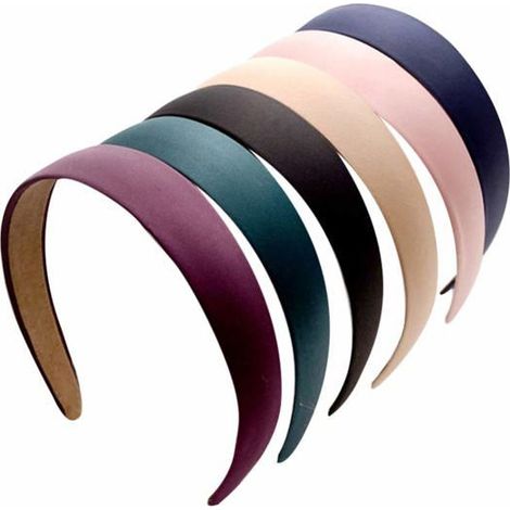 6 bandeaux élastiques larges pour femmes et filles - Accessoire coiffure doux pour fêtes et quotidien (1/5)