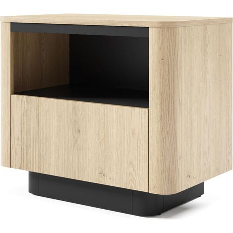 Comodino, rovere cremonese, 63,2 x 50,5 x 38,1 cm (1/5)