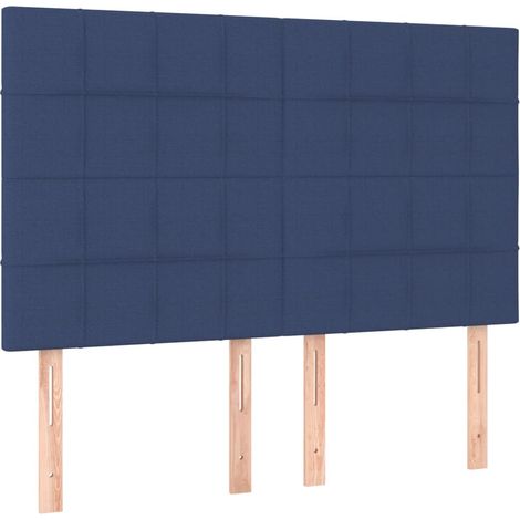 Maison Exclusive - Cabecero de cama azul 144x5x118/128 cm Tela
