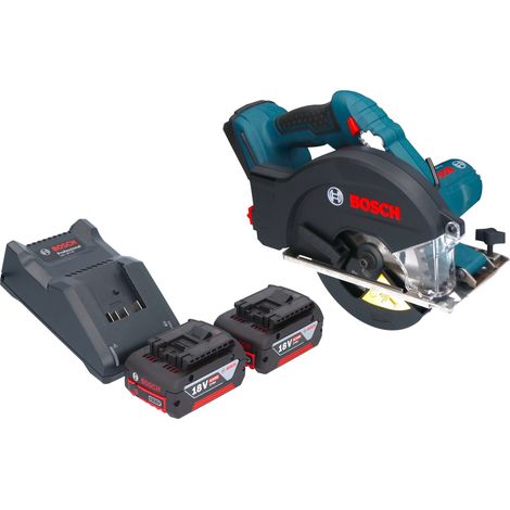 Bosch GKM 18V-50 Professional Scie circulaire portative sans fil pour le métal 18 V 136 mm Brushless + 2x batterie 4,0 Ah + chargeur