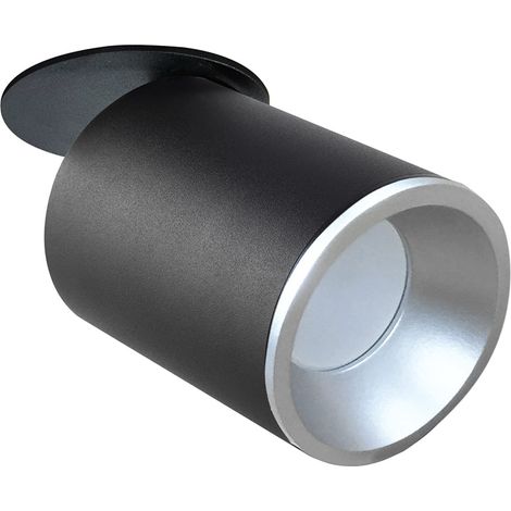 Faretto incasso orientabile GU10 nero/argento Polux Pallas (1/3)