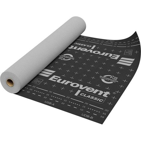Écran sous-toiture 120g/m² – Perméabilité à la vapeur 3000 g/m²/24h – Étanchéité W1 – Résistance UV 4 mois – 1,5m x 50m – Artisanmat