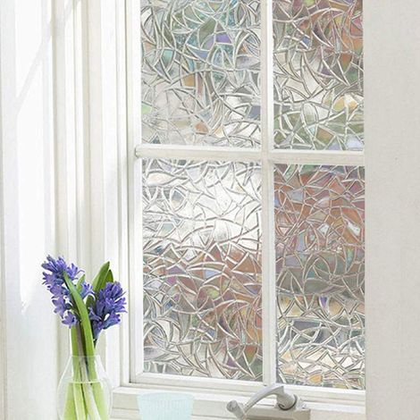 N/Y Trintion Window Film 90 200cm 3D Static Illuminative Decorative Privacy Glass Window Film Sticker For Office Hotel Windows (1/5)