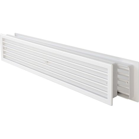 La Ventilazione PTT459B Griglia Telescopica in Plastica Rettangolare 452x90 mm, Bianco (1/4)
