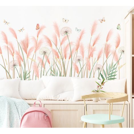 Wall Sticker Wall Stickers Flowers Plants Leaves Wall Decal Suitable for Bedroom, Living Room, Dining Room, TV Background Wall, Corridor D (1/5)