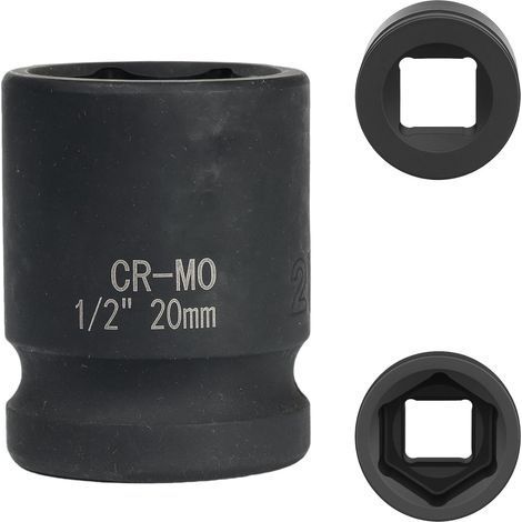 1 Douille 20mm, Acier Cr-Mo, 6 Pans, 1/2 Pouces, Pour Clé À Choc, Vélo, Portail (1/5)