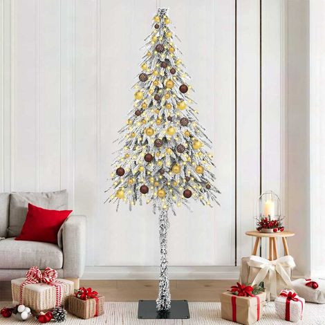 vidaXL Christmas Tree with 300 LEDs White 210 cm PE and Steel (1/5)
