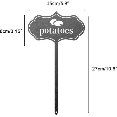 Pflanzenstecker und Etiketten aus Edelstahl für Garten, Gewächshaus, Bauernhof, Obst und Gemüse, Saatgut, Töpfe (1/2)