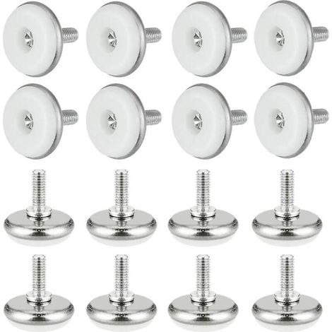 30 pieds de nivellement réglables blancs avec vis de réglage pour meubles M61530 mm (1/5)