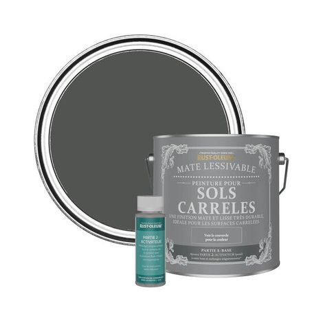 Peinture pour Sols Carrelés Mate Lessivable - Graphite (1/3)