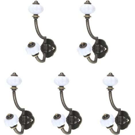 5 Pcs Patère Antique Crochet Mural Cintre Simple Porte-Manteau Rétro Décorations De Capuchon Patères Murales Crochets Rustiques Crochets Muraux Rétro Patères Décoratives Clé (1/5)