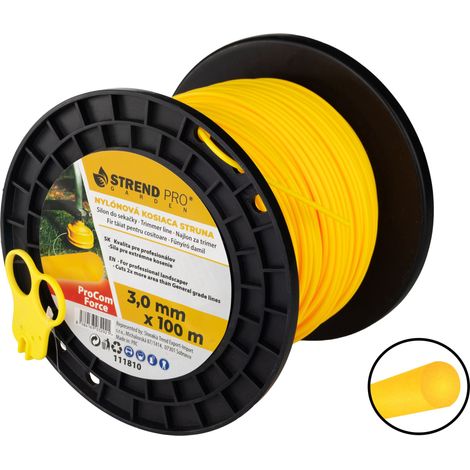 Mähfaden ProCom Force, 3,0 mm, Midi-Spool L-100 m, mit Schneider, rund