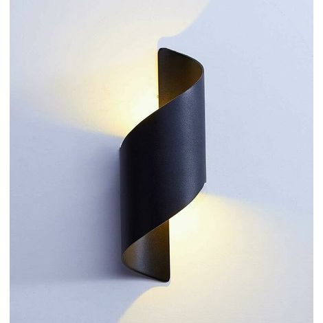 VURAHOME - Applique Murale LED Moderne 12W avec Boîtier en Aluminium IP65 Étanche Lumière Haut/Bas 3000K Blanc Chaud Intérieur/Extérieur [Classe énergétique A++] (1/5)