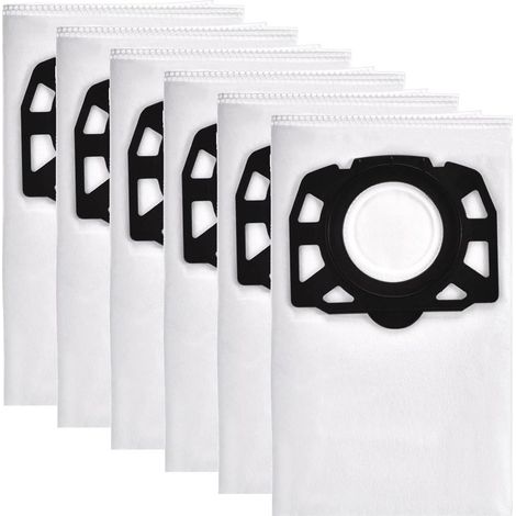 6 sacs d'aspirateur pour Kärcher WD4, WD5, WD6 sacs filtrants en non-tissé KFI 487, sacs à poussière pour Kärcher MV 4, MV 5, MV 6, WD5P, WD6P sacs filtrants en non-tissé 2.863-006.0 sacs d'aspirateur (1/5)