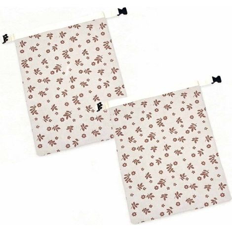 Sacs à pain réutilisables en cire d'abeille, sacs de rangement en coton de 40 cm x 31 cm enduits de cire d'abeille naturelle, adaptés au pain et aux produits de boulangerie faits maison (lot de 2).