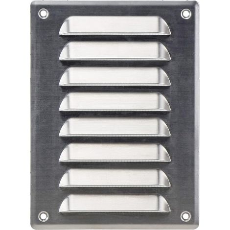 1 - Grille D'Aération - Registre De Ventilation - En Acier Galvanisé Avec Moustiquaire - Pour Mur Et Plafond - Argent - 14x19cm (1/5)