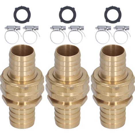 Lot de 3 raccords de réparation pour tuyau d'arrosage, filetage femelle/mâle 3/4 po, compatibles avec les raccords de tuyau d'arrosage 3/4 po ou 5/8 po. (1/5)