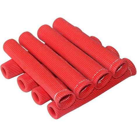 1200° Manchon protecteur thermique pour gaine de câble d'allumage - 454 350 - Rouge, Bleu, Noir - Accessoires auto - 8 fils - Gaine automobile étanche - Coupe-fil/Dénudeur - Résistant aux (1/5)