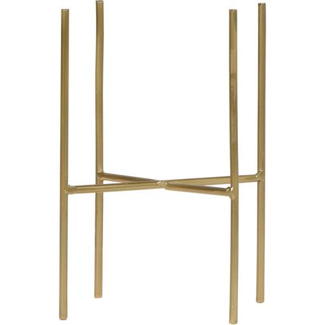 Support pour Plante en Métal Doré Porte-plante Design Moderne Ø 14 cm x H 18,5 cm - PANGIVO (1/5)