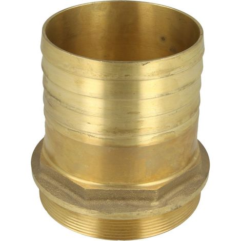 Raccord p. flexible laiton (1/3) 4’’ FM x 4’’ douille, laiton blanc