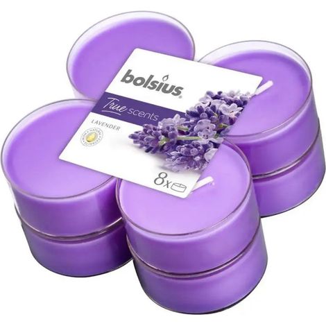 Tealights Maxi Bolsius Fr. Lavender pz 8